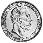 3 Mark Schwarzburg-Sondershausen Fürst Karl Günther - Auf seinen Tod 1909 3 Mark Schwarzburg-Sondershausen Fürst Karl Günther - Auf seinen Tod 1909