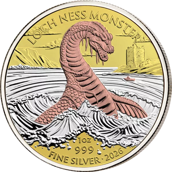 2 Pounds Großbritannien Loch Ness Monster 2026 Triple Gold Edition