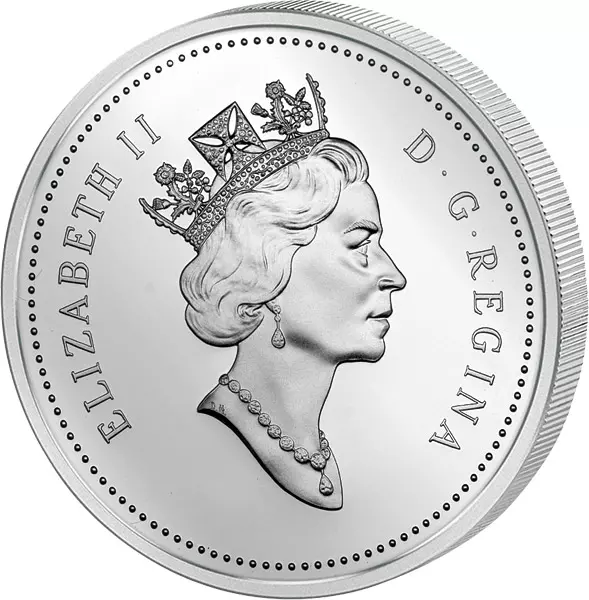 1 Dollar Kanada 25 Jahre letzte Husky Hundeschlitten-Patrouille 1994