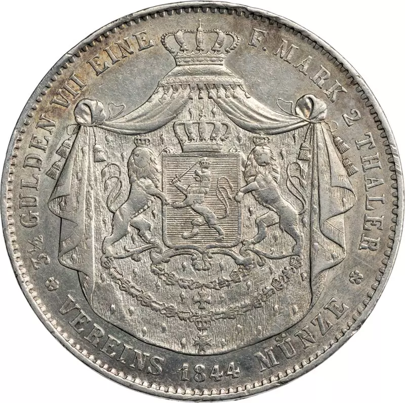 Doppeltaler Hessen-Darmstadt Großherzog Ludwig II. 1844