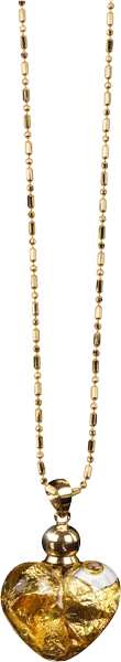 Glasherz-Anhänger mit reinem Blattgold