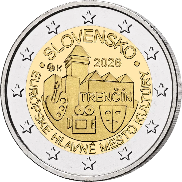 2 Euro Slowakei Trenčín - Kulturhauptstadt Europas 2026