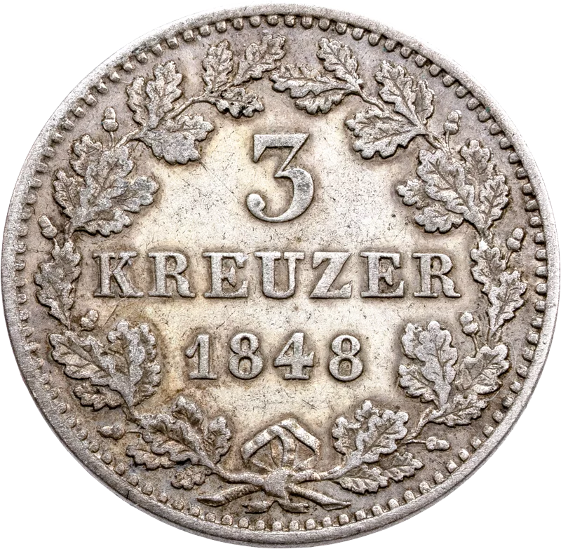 2er Set 3 Kreuzer + 1 Pfennig Bayern König Ludwig I. 1839-48