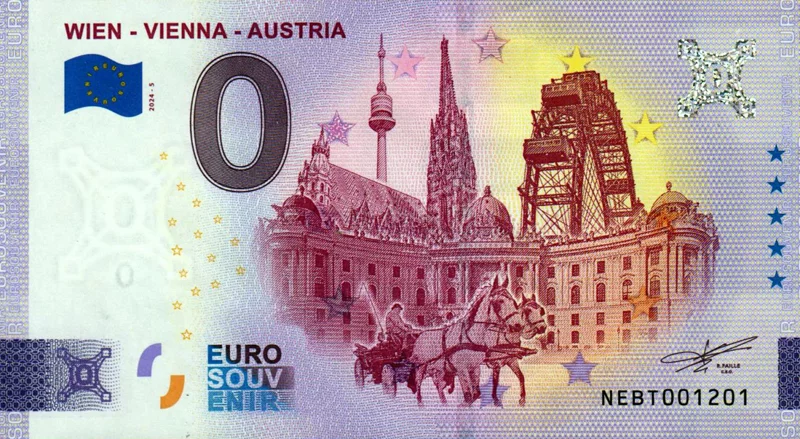 0-Euro-Banknote Österreich Wien 2024