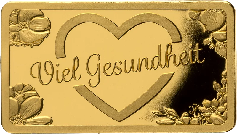 Goldbarren Viel Gesundheit