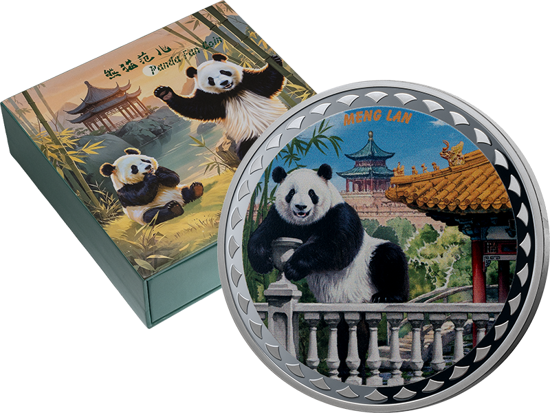 2 Dollars Samoa Panda Fan Coin Meng Lan 2025