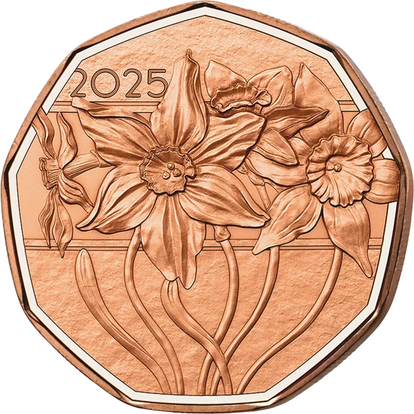 5 Euro Österreich Ostermünze - Narzisse 2025 Kupfer