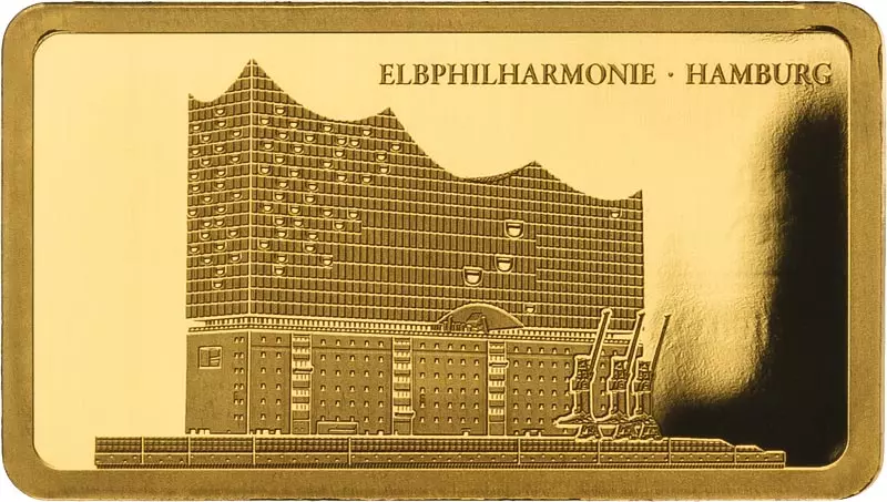 Goldbarren Deutsche Bundesländer - 16 Länder, eine Republik Hamburg Elbphilharmonie