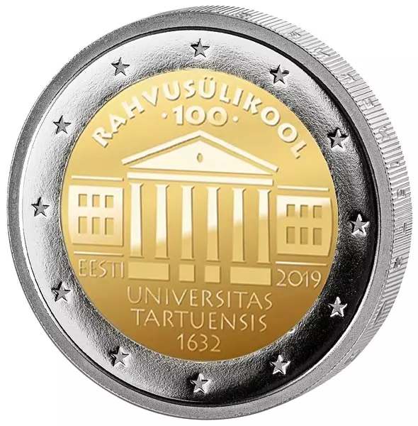 2 Euro Estland 100. Jahrestag der Gründung der Universität Tartu 2019