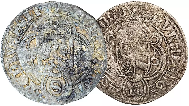 Kombi-Set Halbschilling Brandenburg-Franken und Freie und Hansestadt Nürnberg o. J.