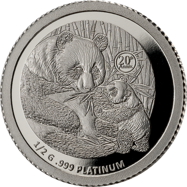 1.000 Francs Numisbrief Gabun 20 Jahre Platin Panda 2025