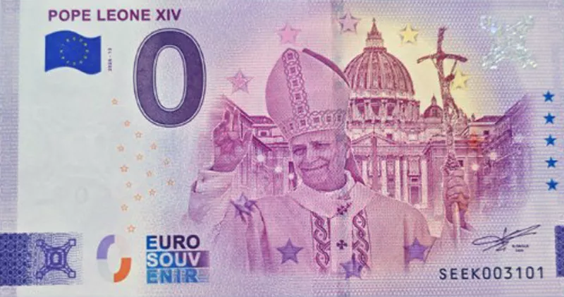 0-Euro-Banknote Italien Papst Leo XIV. 2026
