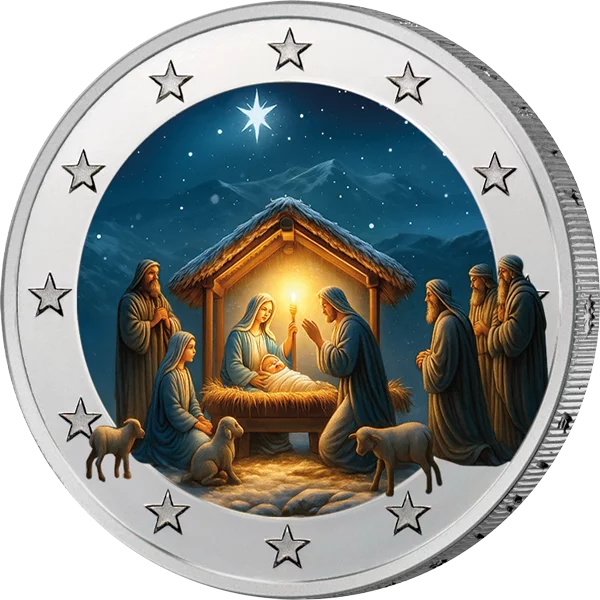 2-Euro-Künstlerausgabe Weihnachtskrippe - Heilige Nacht