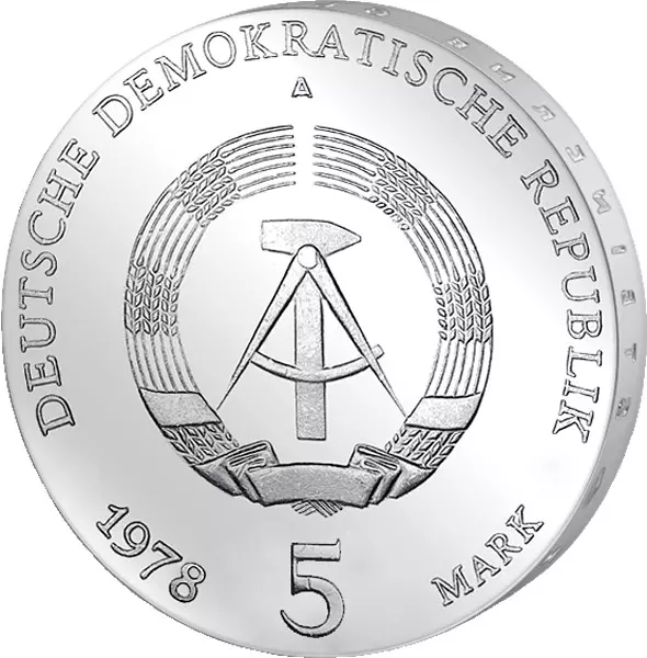 5 Mark DDR Klopstock 1978 Stempelglanz