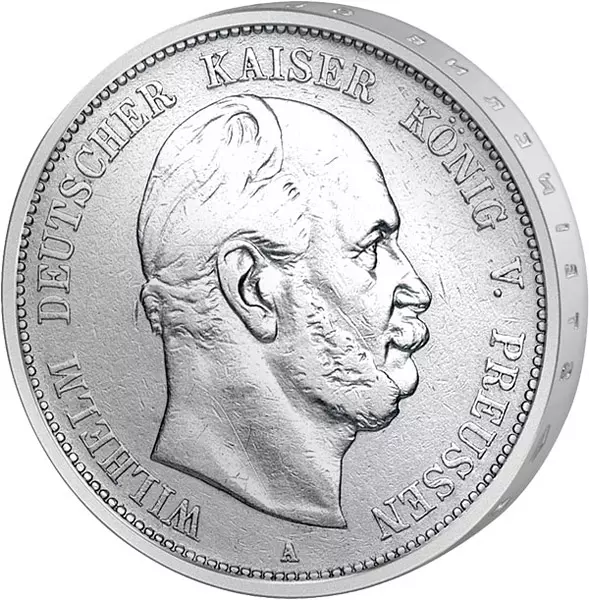 5 Mark Preußen Kaiser Wilhelm I. 1874-1876 sehr schön 5 Mark Preußen Kaiser Wilhelm I. 1874-1876 sehr schön