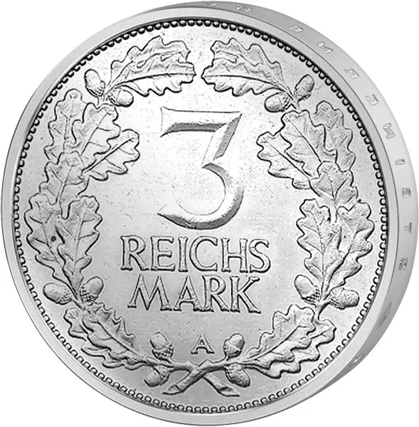 3 Reichsmark Weimarer Republik Jahrtausendfeier der Rheinlande 1925 sehr schön bis vorzüglich
