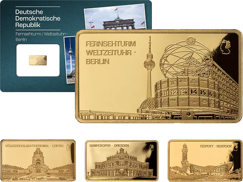 Goldbarren-Kollektion: DDR 15 Bezirke