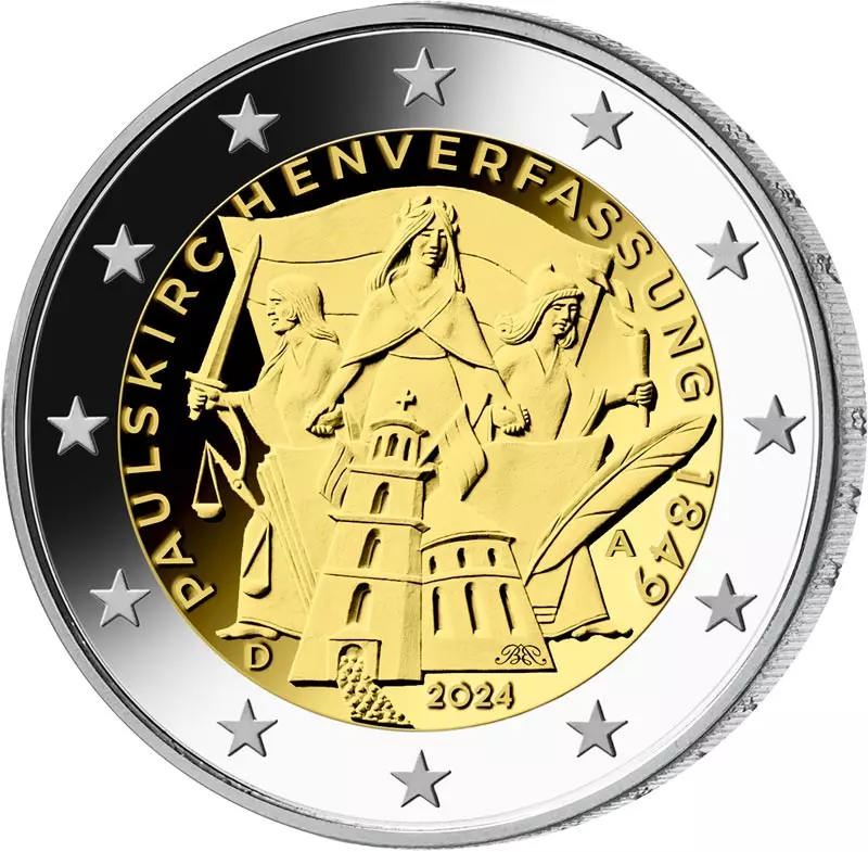 2 Euro Numisbrief BRD 175 Jahre Paulskirchenverfassung 2024