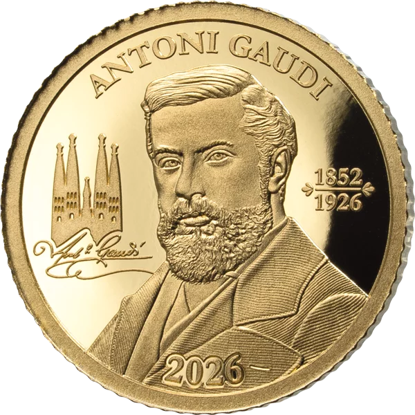 50 Tala Samoa Classic Gold 100. Todestag Antoni Gaudi 2026