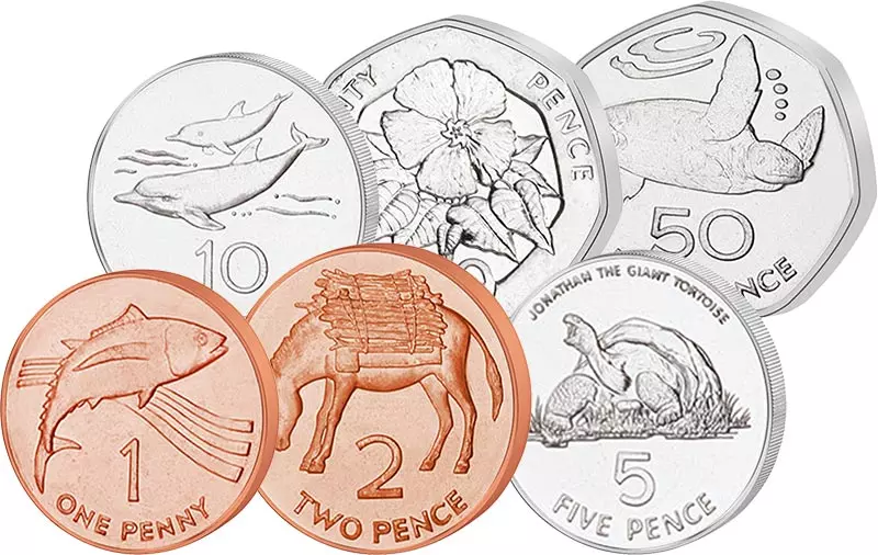 1 - 50 Pence St. Helena Kursmünzen 1997 - 2006