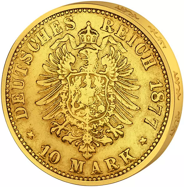 10 Mark Baden Großherzog Friedrich I. 1875-1888 10 Mark Baden Großherzog Friedrich I. 1875-1888