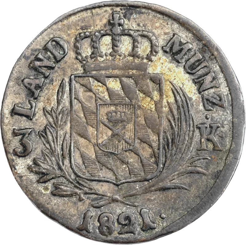 3 Kreuzer Bayern König Maximilian I. Joseph 1807 - 1825