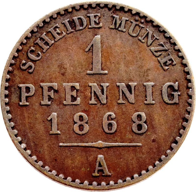 1 Pfennig Reuß Fürst Heinrich XIV. 1868
