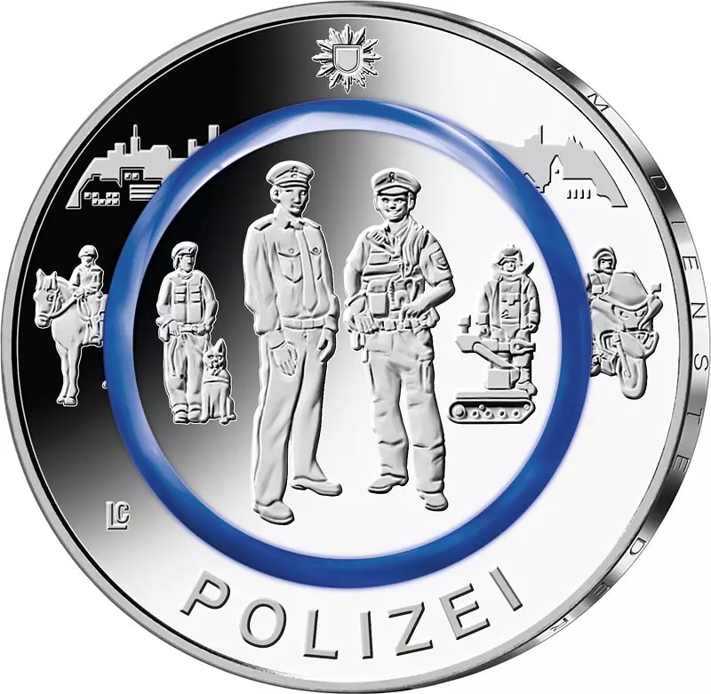 10 Euro BRD Polizei 2024 Stempelglanz