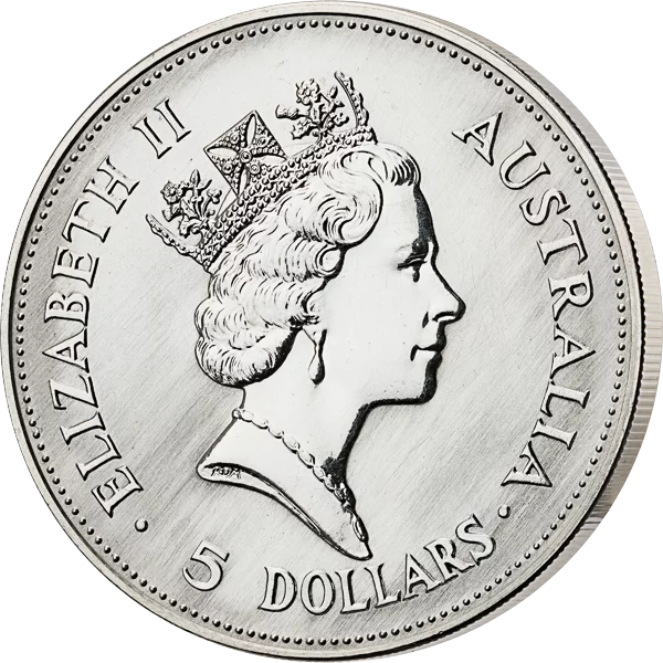 5 Dollars Australien Kookaburra 1990