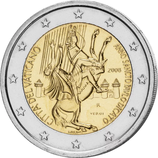 2-Euro-Gedenkmünze Vatikan 2008 als Ersttags-Edition 2008