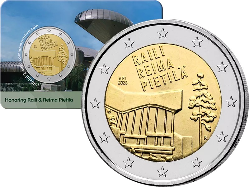 2 Euro Finnland Architekten Raili und Reima Pietilä 2026 in Coincard Sprache unserer Wahl