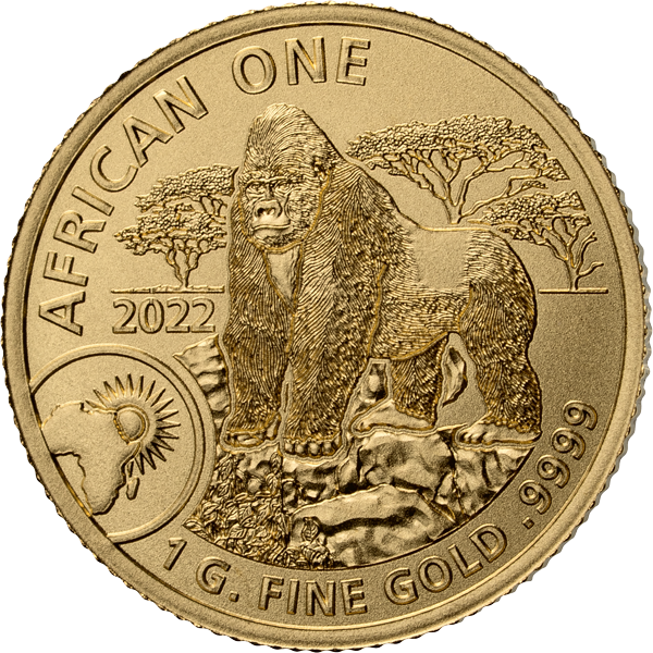 100 Francs Ruanda African One - Berggorilla 2022