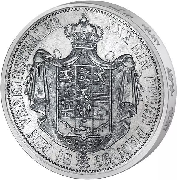 Vereinstaler Braunschweig Herzog Wilhelm 1858-1871 sehr schön
