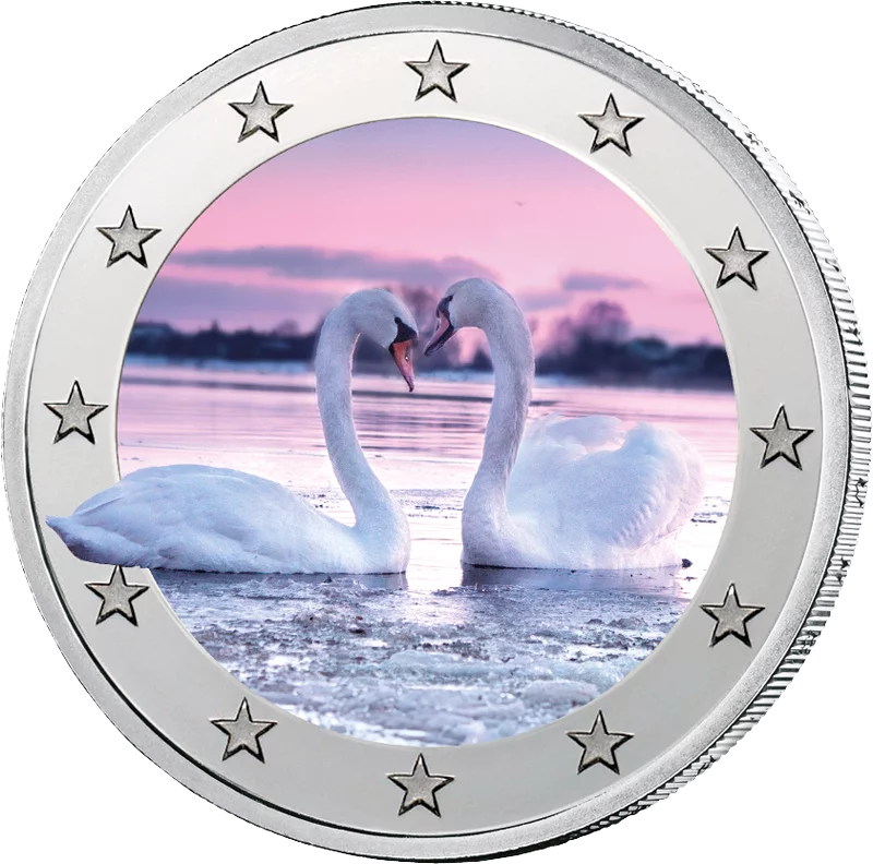 2-Euro-Künstlerausgabe Schwäne