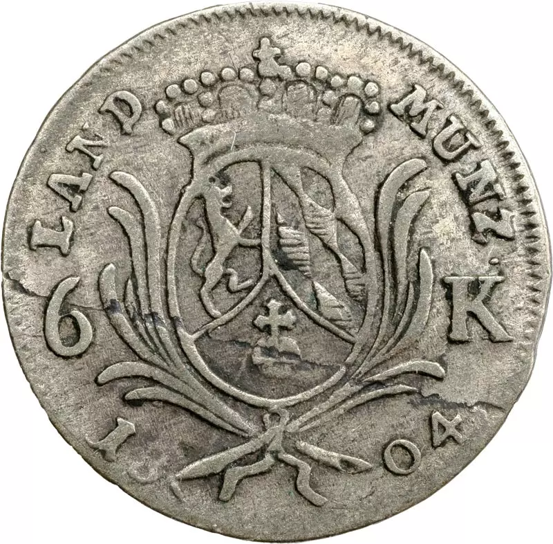 6 Kreuzer Bayern Kurfürst Maximilian IV. Joseph 1801-1804