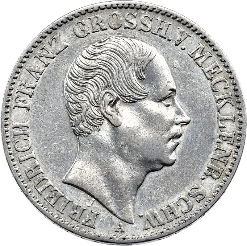 1 Taler Mecklenburg-Schwerin Großherzog Friedrich Franz II. 1848