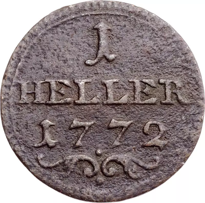 1 Heller Bamberg Fürstbischof Adam Friedrich von Seinsheim 1761, 1762 und 1772