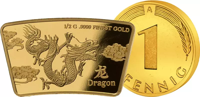 10 Dollars Salomonen Drache 2024 + Glückspfennig vollvergoldet div. Jahre