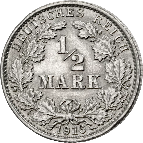 1/2 Mark Deutsches Kaiserreich - Großer Adler 1905-1919