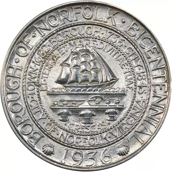 1/2 Dollar USA Norfolk 1936