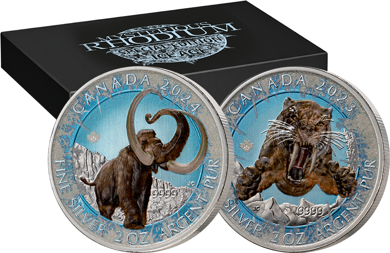 2 x 10 Dollars Kanada Mysterious Rhodium - Ice Age 2025