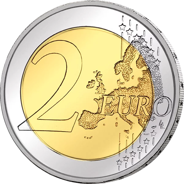 2 Euro Kroatien Altstadt von Varazdin 2024 mit Farb-Applikation