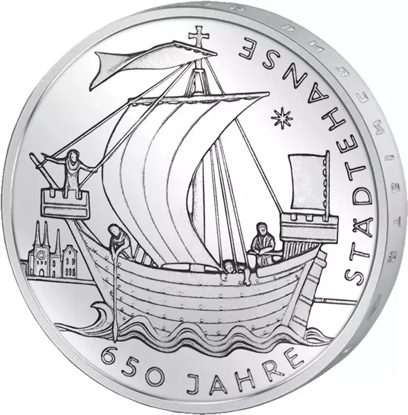 10 Euro BRD 650 Jahre Städtehanse 2006 Stempelglanz 10 Euro BRD 650 Jahre Städtehanse 2006 Stempelglanz