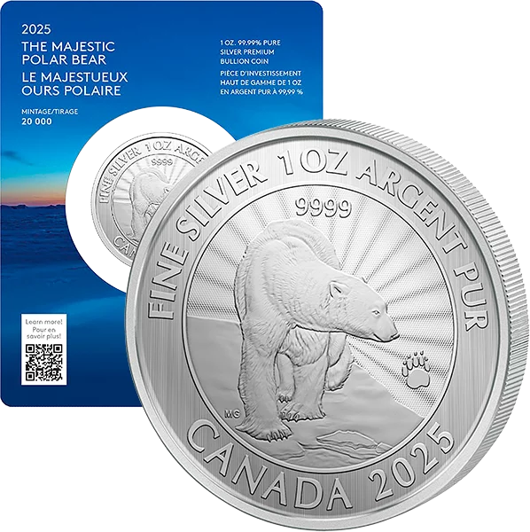 5 Dollar Kanada Majestic Polar Bear 2025