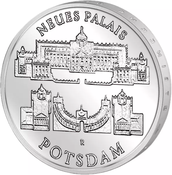 5 Mark DDR Neues Palais Potsdam 1986 Stempelglanz