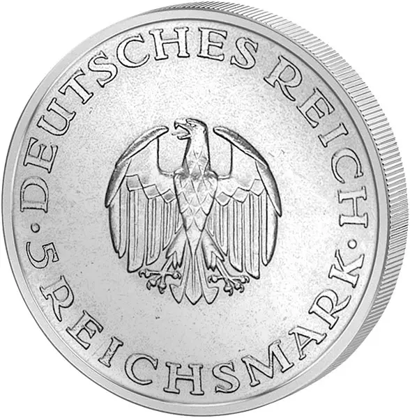 3 Reichsmark Weimarer Republik Gotthold Ephraim Lessing 1929 sehr schön bis vorzüglich