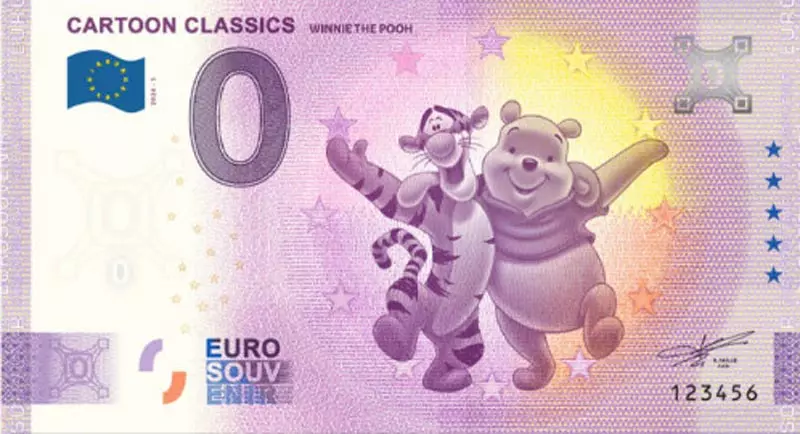0-Euro-Banknote Malta Cartoon Classics - Winnie Pooh 2024