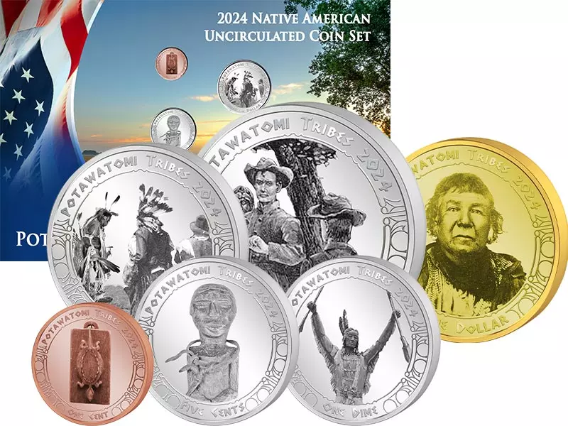 1 Cent - 1 Dollar Native American Kursmünzensatz der Potawatomi 2024
