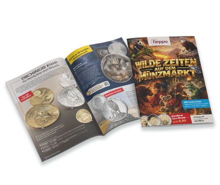 Titel- und Innenseiten des aktuellen Reppa Münzenkatalogs