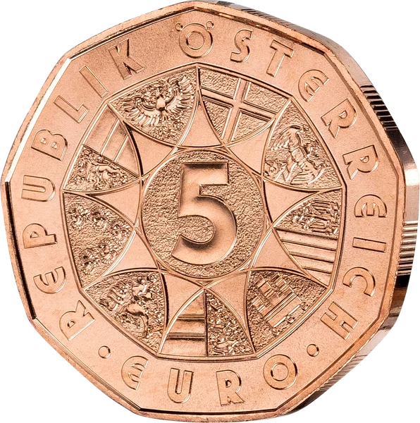 5 Euro Österreich Neujahr Lebensfreude 2019